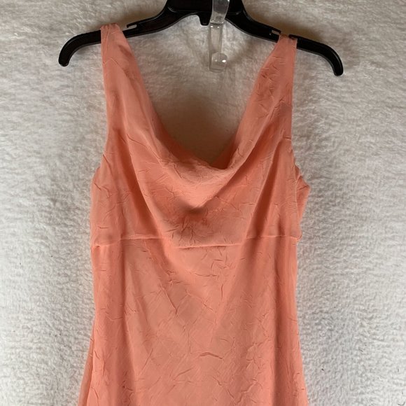 B.Smart A-Line Dress Y2K Women's 11/12 Peach V-Neck Lined Pullover 8021 - Picture 2 of 9